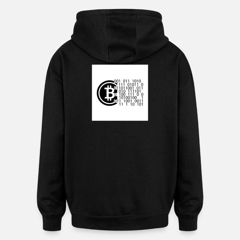 Bitcoin Code - Oversized Unisex Hoodie - Schwarz