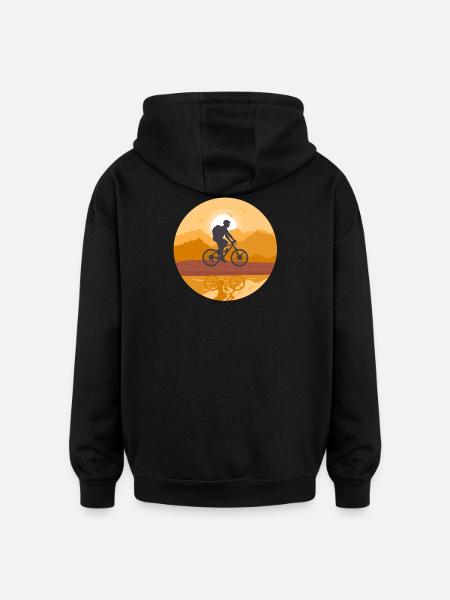 cycling, cyclist, cycling fan - Oversized Unisex Hoodie - black