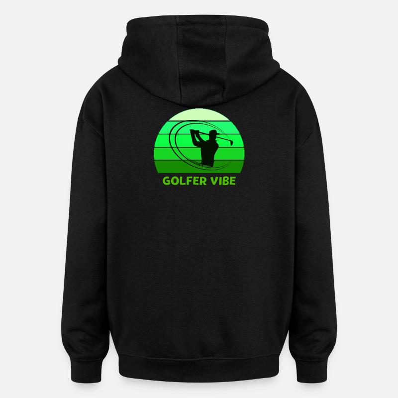 golf, golfer, golffan - Oversized Unisex Hoodie - Schwarz
