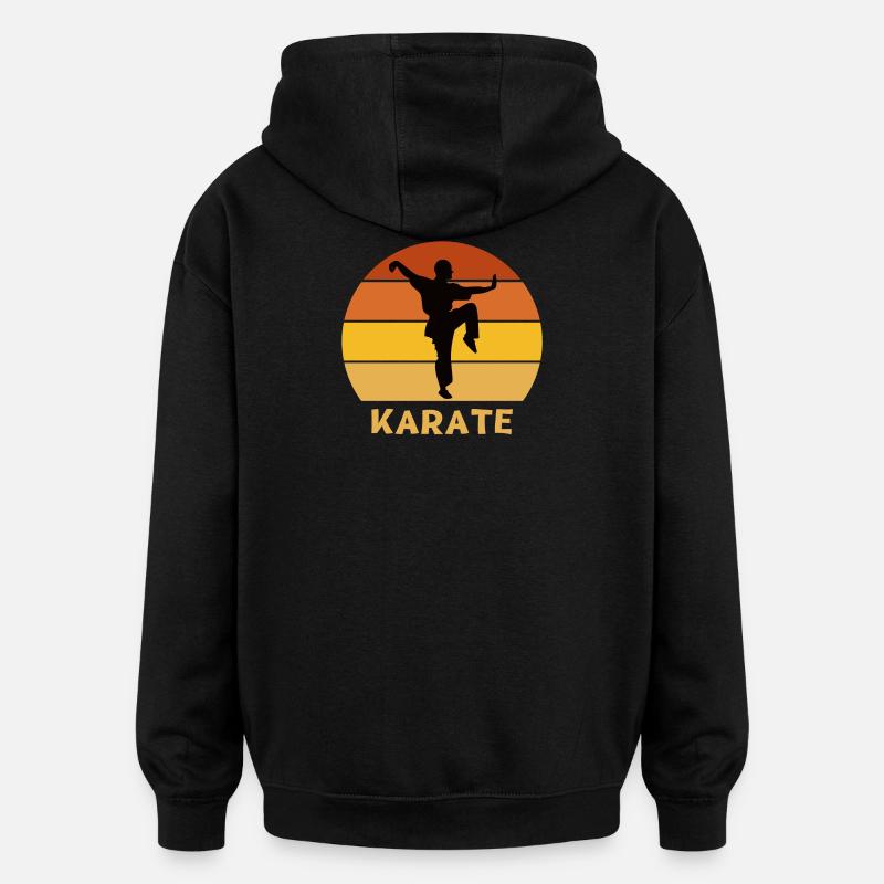 karate, karate fan, do karate - Oversized Unisex Hoodie - black
