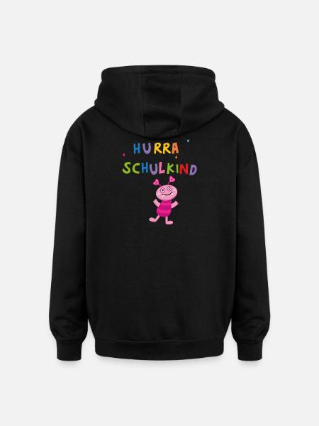 Hooray Schoolchild - Oversized Unisex Hoodie - black