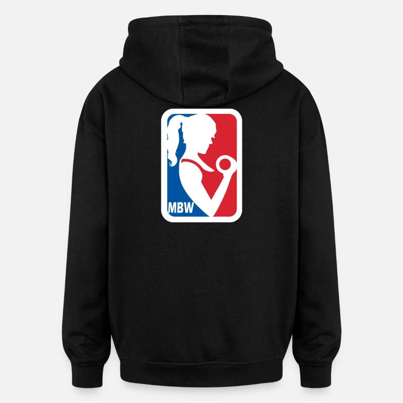 MBW Silhouette Balllogo - Oversized Unisex Hoodie - Schwarz