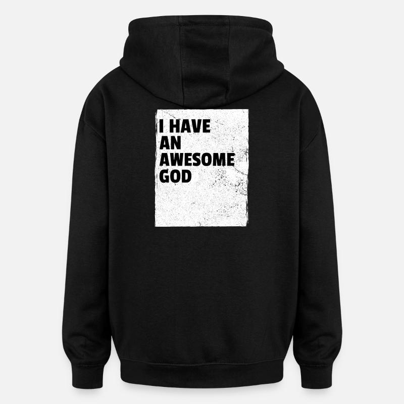 Citation Inspirante Gaucher - Sweat à capuche oversize unisexe - noir