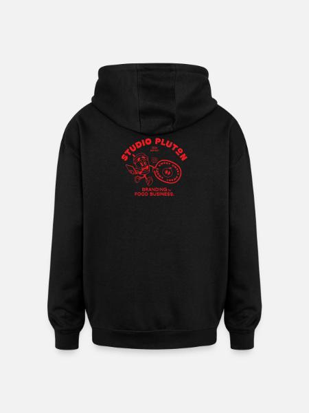 Studio Pluton - Édition 2024 (red) - Sweat à capuche oversize unisexe - noir
