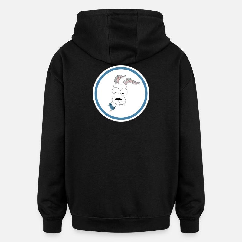 Hund - Oversized Unisex Hoodie - Schwarz