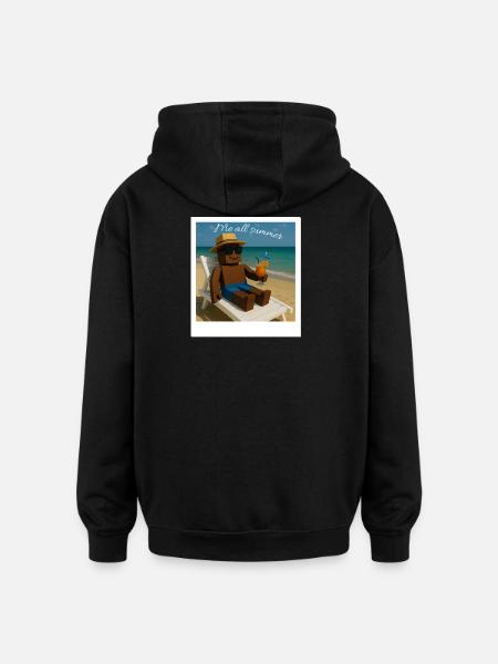 Me all summer - Chill Mode - Oversized Unisex Hoodie - black