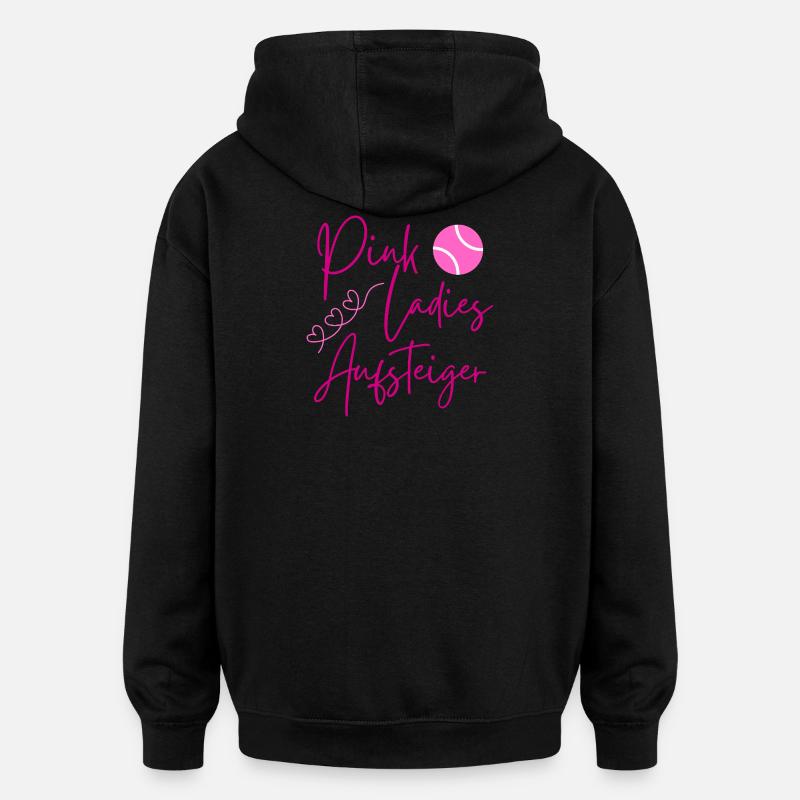 Rose Dames Astérisque Design - Sweat à capuche oversize unisexe - noir