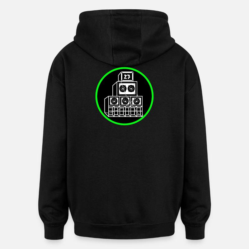 Free tekno - Sweat à capuche oversize unisexe - noir