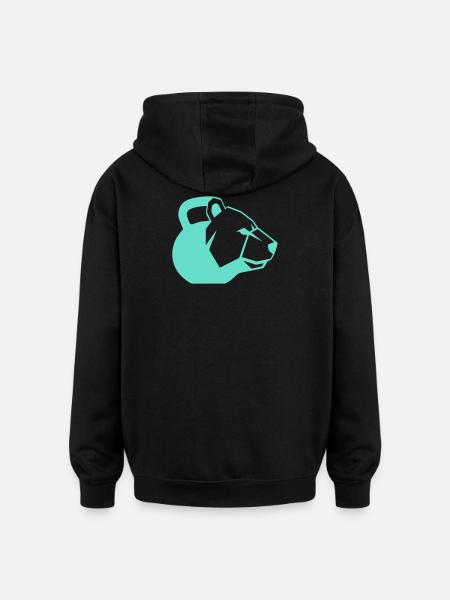 Kettlebear Bear Power Symbol Dynamic - Oversized Unisex Hoodie - black