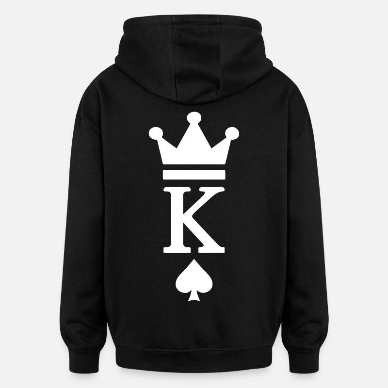 KING CROWN PIK - Oversized Unisex Hoodie - black