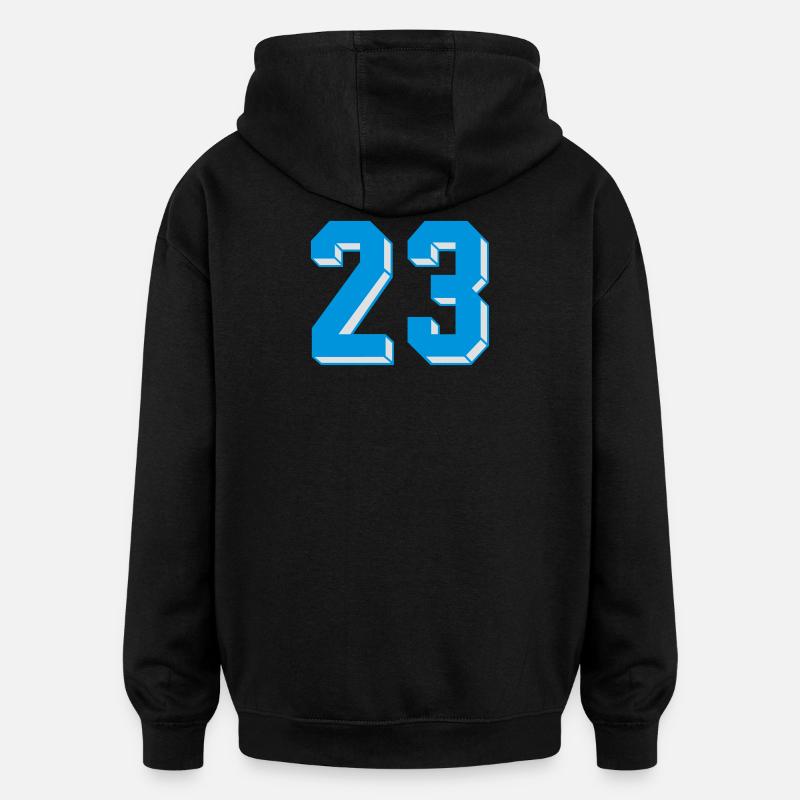 dreiundzwanzig - Sweat à capuche oversize unisexe - noir