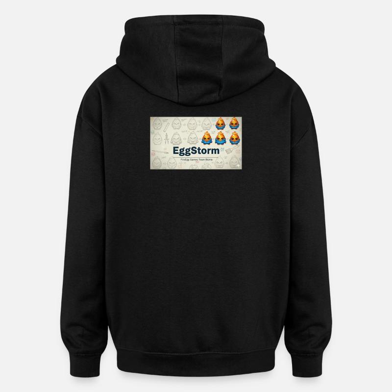 L’équipe de jeux FireEgg - Sweat à capuche oversize unisexe - noir