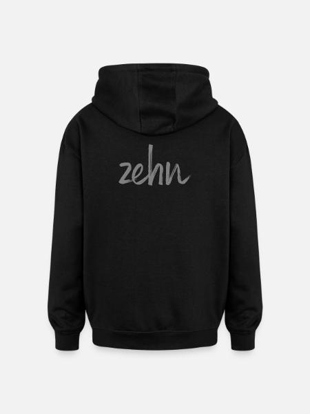 ten 10 birthday gift number - Oversized Unisex Hoodie - black