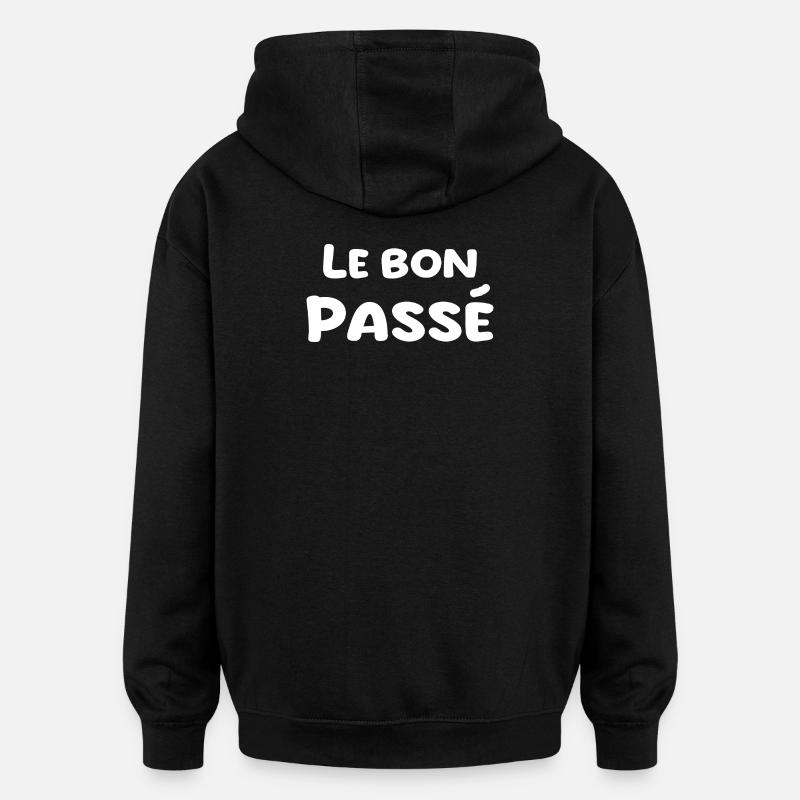 nostalgie passé - Sweat à capuche oversize unisexe - noir