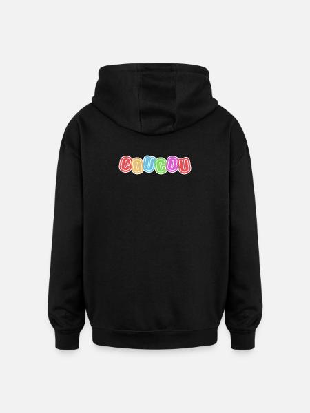 hello, hello, politeness - Oversized Unisex Hoodie - black