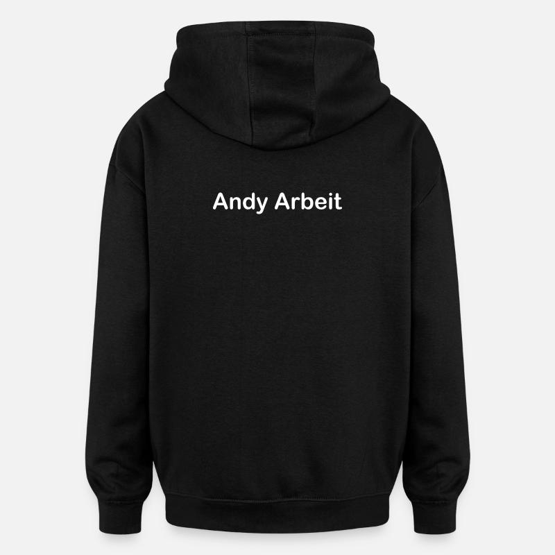 Andy Work - Sweat à capuche oversize unisexe - noir