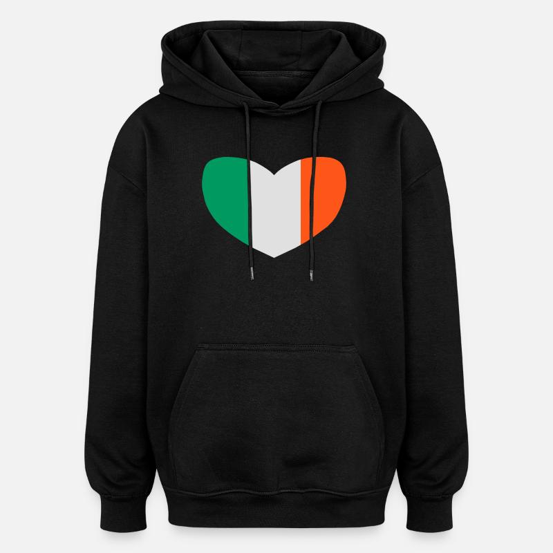 j'aime l'irlande - Sweat à capuche oversize unisexe - noir