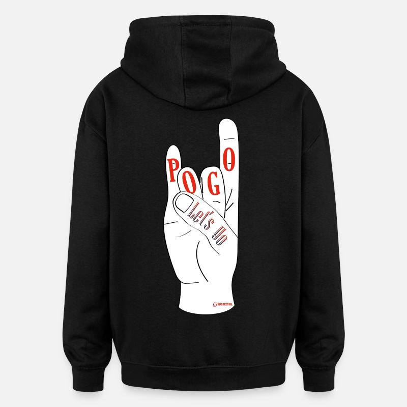 Auf geht's Pogo - Oversized Unisex Hoodie - Schwarz