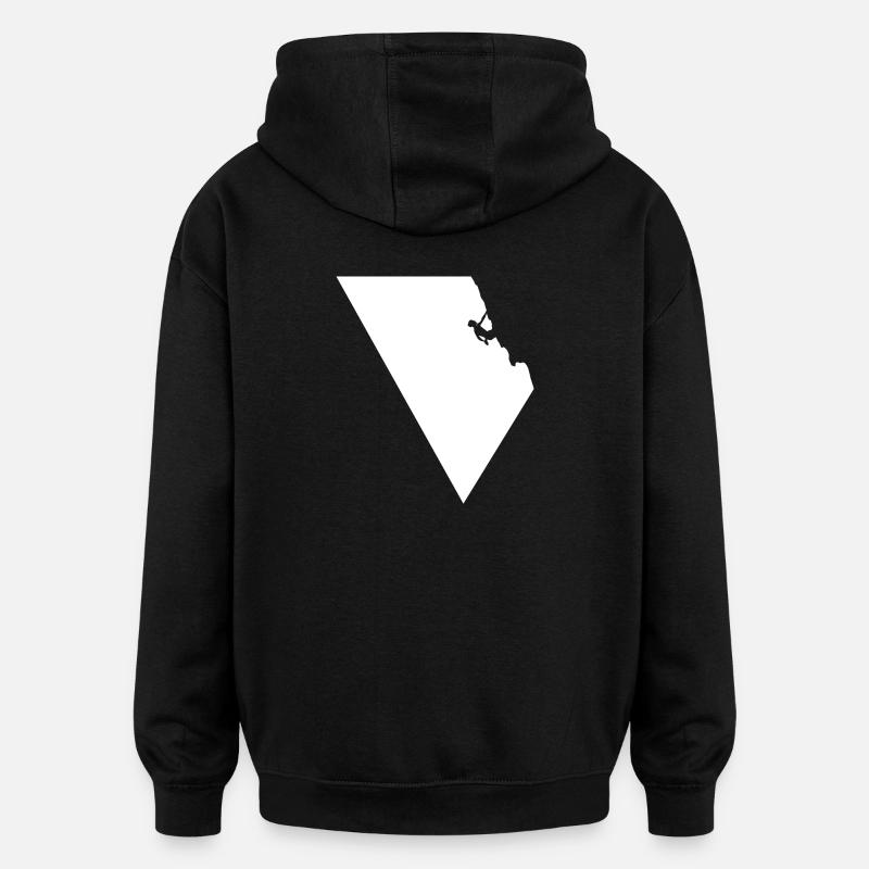 grimpeur - Sweat à capuche oversize unisexe - noir