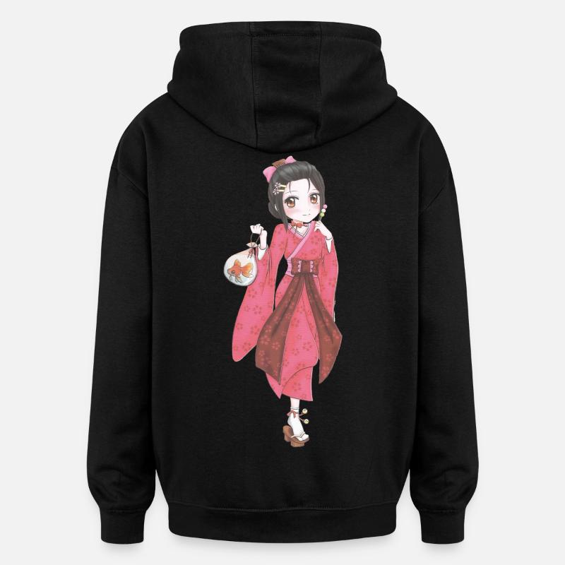 Manga - Oversized Unisex Hoodie - black
