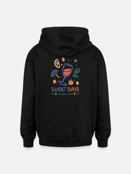 Spritzer Été - Sweat à capuche oversize unisexe - noir