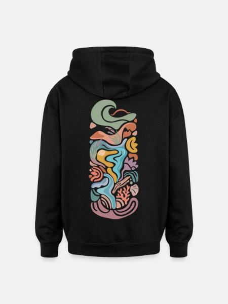 Coastal Memories - Oversized Unisex Hoodie - Schwarz
