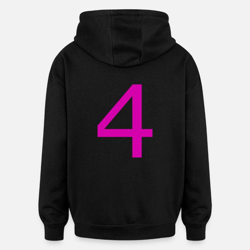 4 - Sweat à capuche oversize unisexe - noir