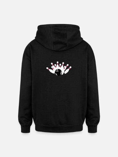 Bowling - Oversized Unisex Hoodie - Schwarz