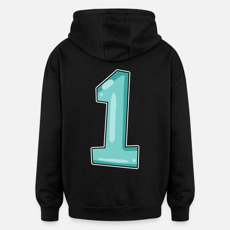 1 - Oversized Unisex Hoodie - black