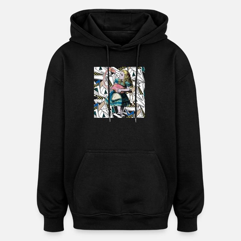 alice - Oversized Unisex Hoodie - black