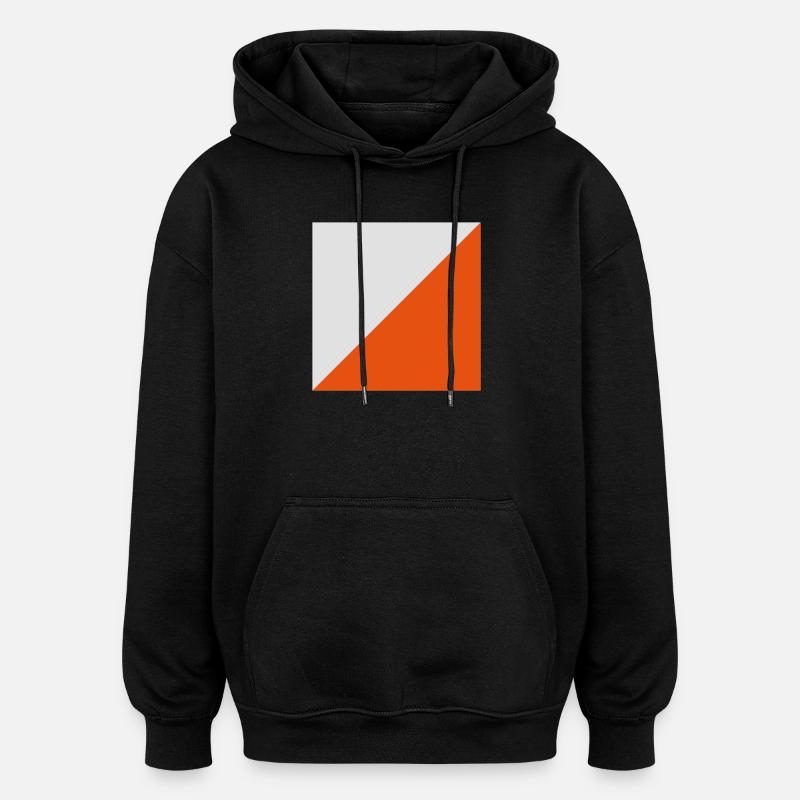 écran d'orientation - Sweat à capuche oversize unisexe - noir