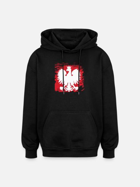 Polen - Oversized Unisex Hoodie - Schwarz