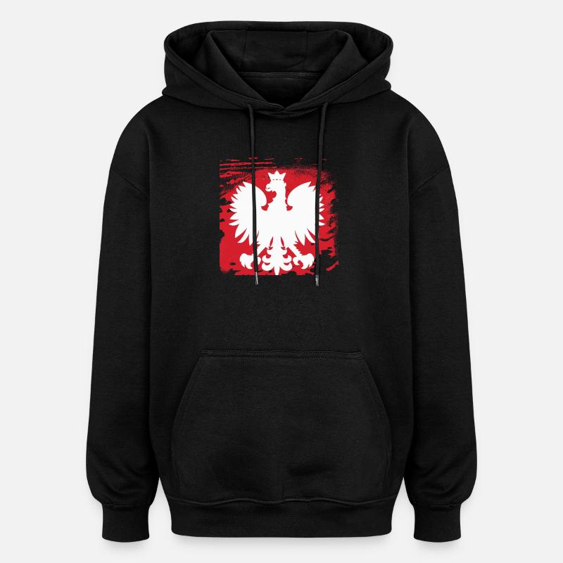 Polen - Oversized Unisex Hoodie - Schwarz