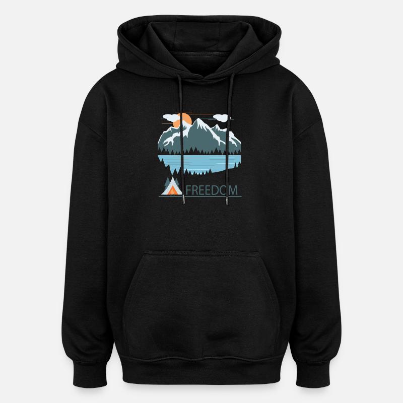 tent - Oversized Unisex Hoodie - black