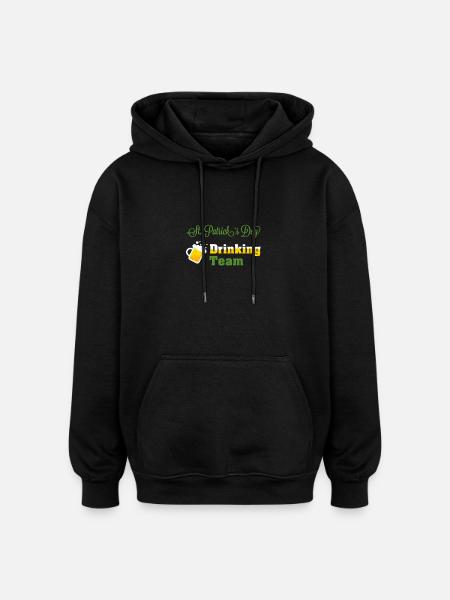 St. Patrick's Day Drinking Team - Oversized Unisex Hoodie - black