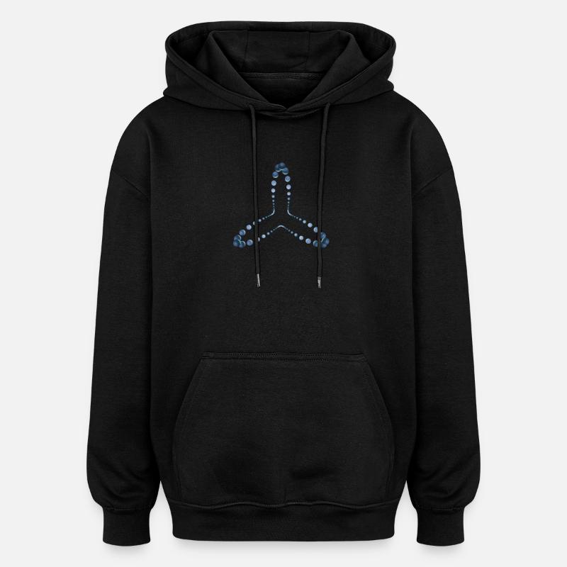 atom - Cellular four - Oversized Unisex Hoodie - black