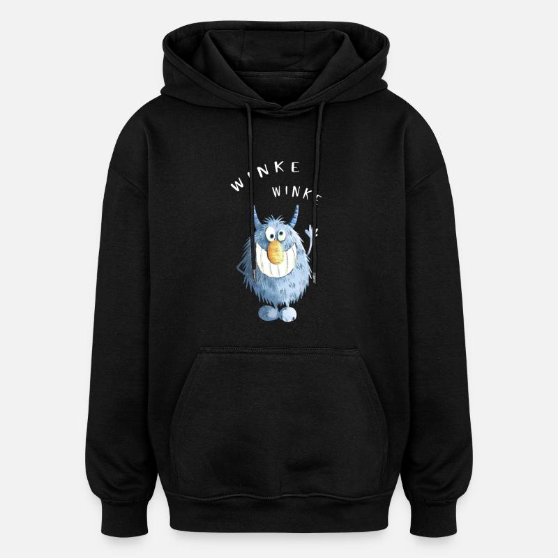 Blue shaggy réveille monstre - Sweat à capuche oversize unisexe - noir