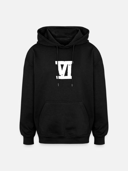 Six - VI tape - Oversized Unisex Hoodie - black
