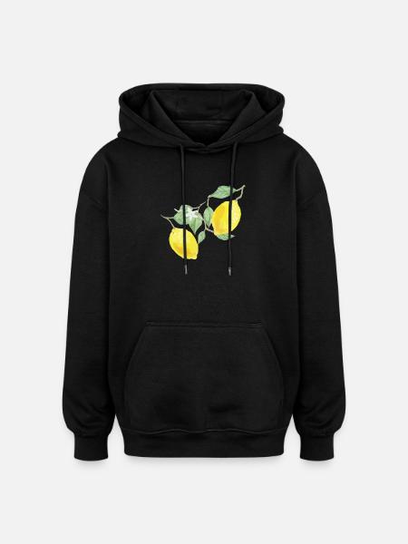 Lemons - Oversized Unisex Hoodie - black