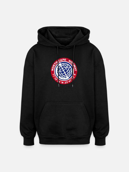 NORTH CAPE NORWAY - Oversized Unisex Hoodie - black