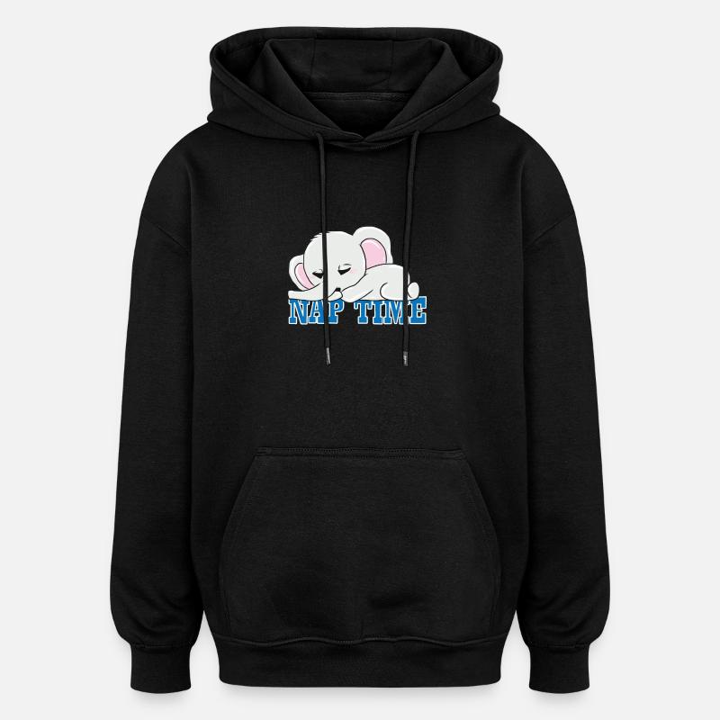 Nickerchen - Oversized Unisex Hoodie - Schwarz