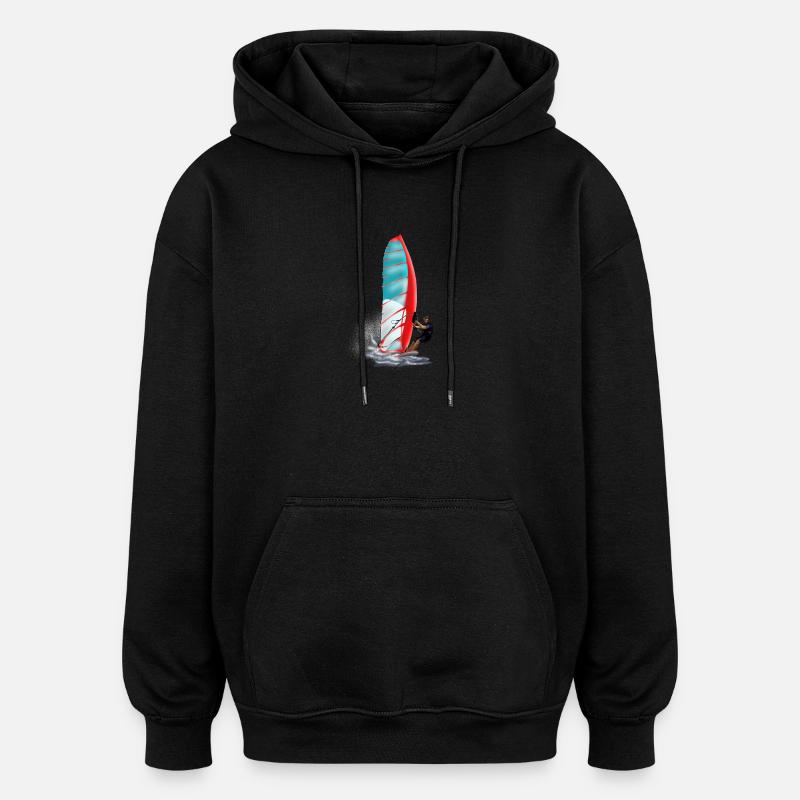 windsurfing - Oversized Unisex Hoodie - black