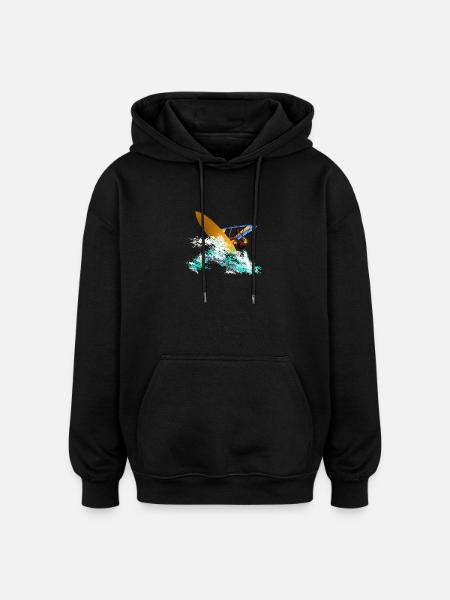 windsurfing - Oversized Unisex Hoodie - black