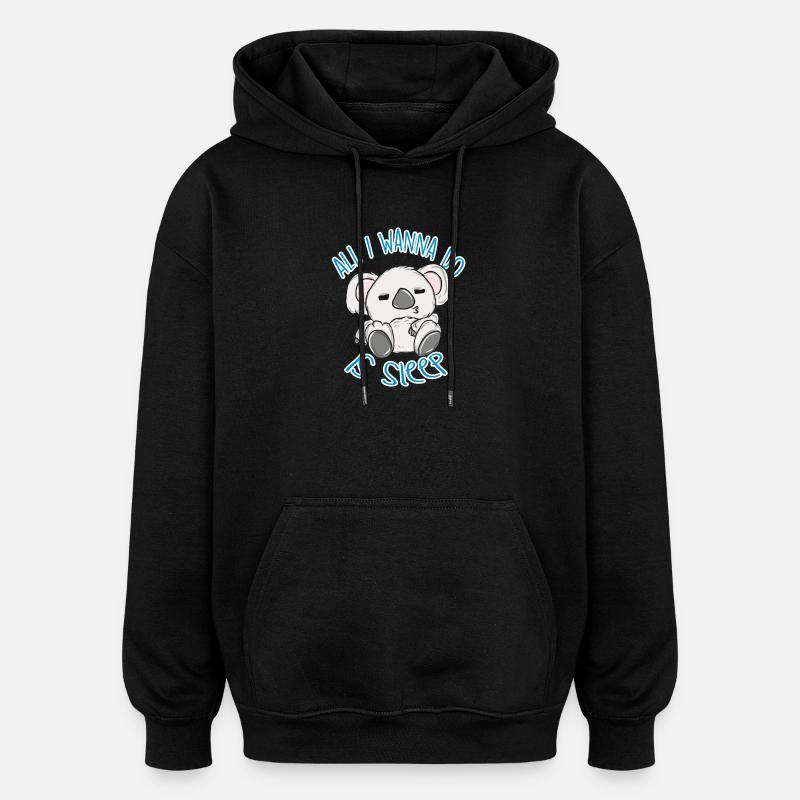 Koala - Oversized Unisex Hoodie - black