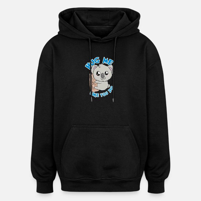 Koala - Oversized Unisex Hoodie - black
