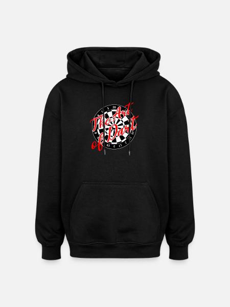 Darts Art Dart Dartboard 180 - Oversized Unisex Hoodie - black