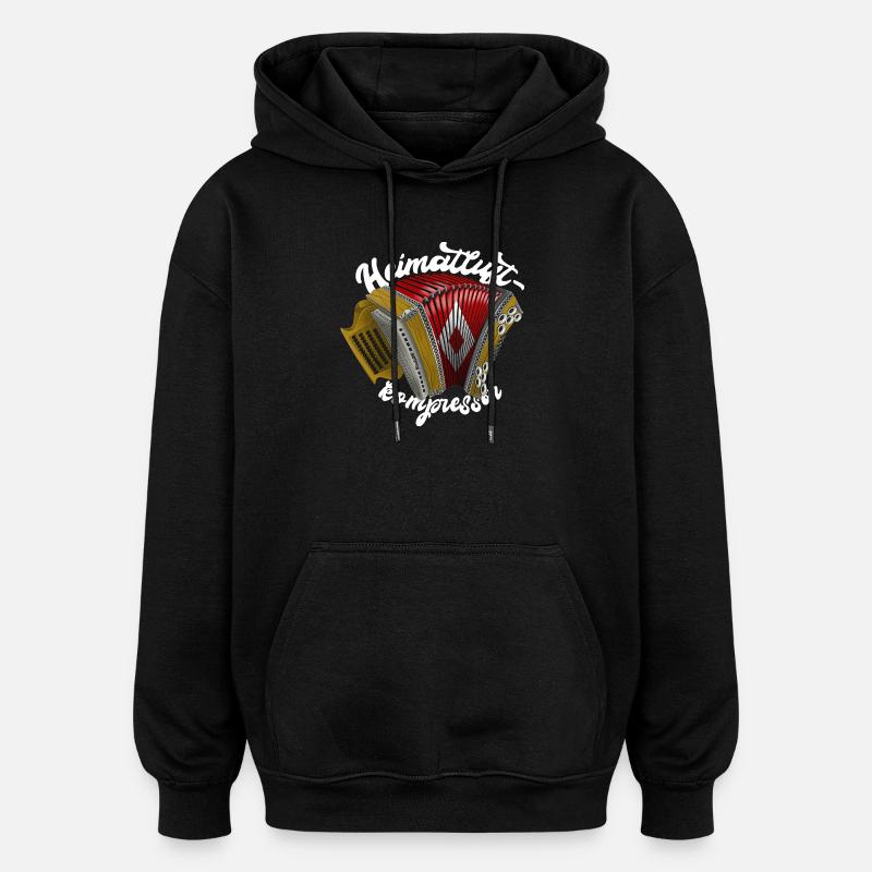 Heimatluftkompressor // hell | ZiachON! - Oversized Unisex Hoodie - Schwarz