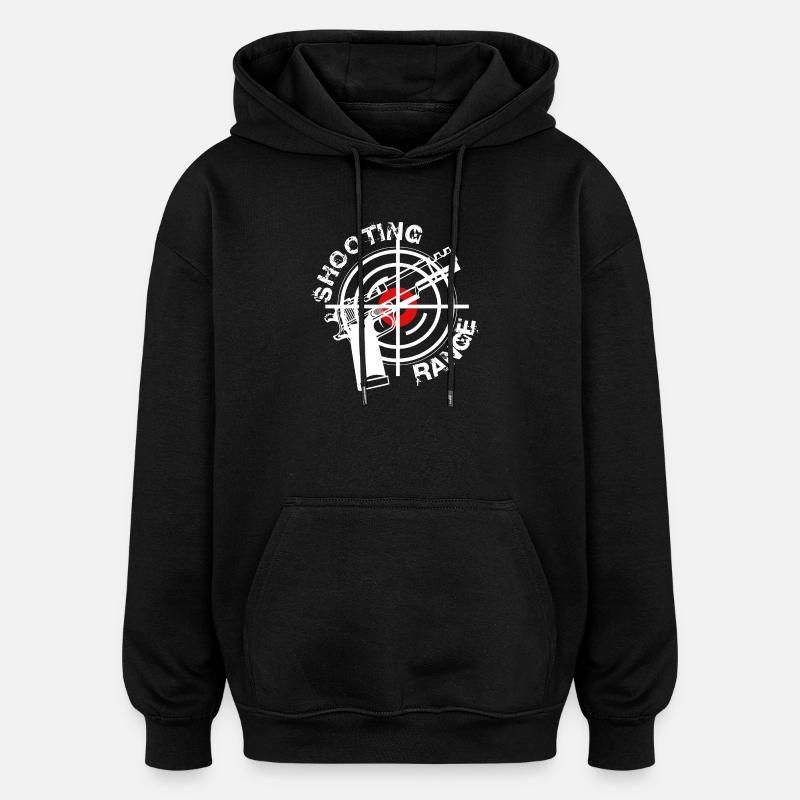 Club de tir - Sweat à capuche oversize unisexe - noir