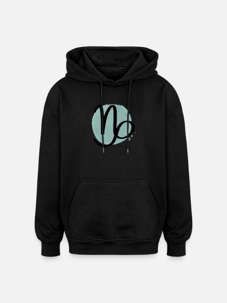 Sternzeichen Steinbock - Oversized Unisex Hoodie - Schwarz