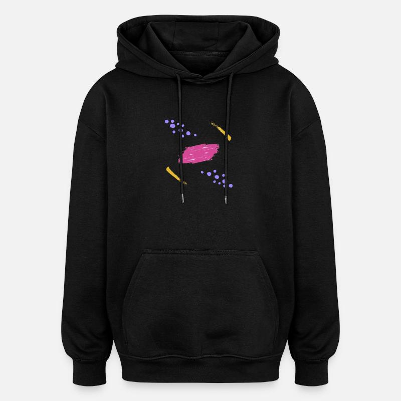 Comets orbiting their planet - Oversized Unisex Hoodie - black